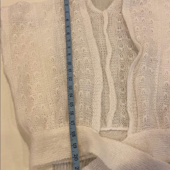 Vintage S-M White Ivory Wrap Crop Sweater Tie - Picture 8 of 13